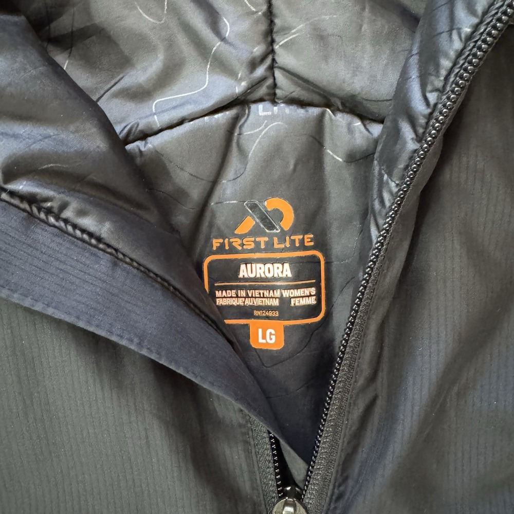 First Lite‎ Women's Aurora Puffy Jacket Sz L Black - Picture 6 of 8